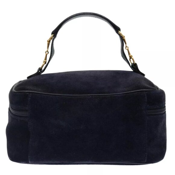 GUCCI Vanity Cosmetic Pouch Suede Navy - Picture 16 of 16